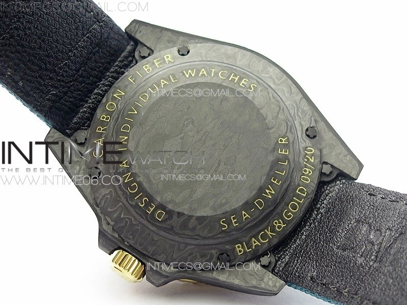 Sea Dweller 43mm Carbon YG 'IRBIS' DIWF Best Edition Carbon Dial on Black Nylon Strap A2824