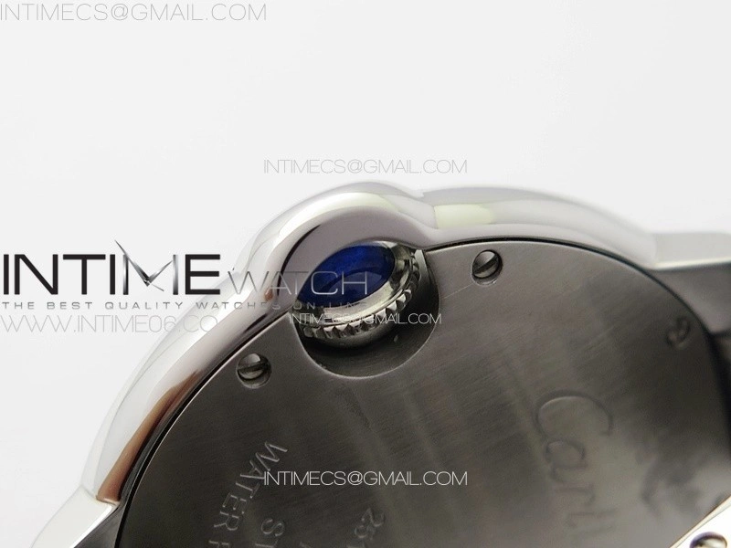 Ballon Bleu 33mm Diamonds Bezel SS 3KF 1:1 Best Edition Ice Blue Dial on SS Bracelet A076
