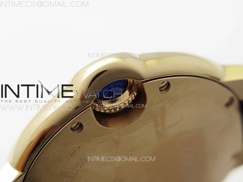 Ballon Bleu 33mm RG 3KF 1:1 Best Edition White Textured Dial on Purple Leather Strap A076