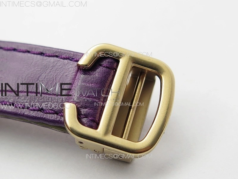 Ballon Bleu 33mm RG 3KF 1:1 Best Edition White Textured Dial on Purple Leather Strap A076