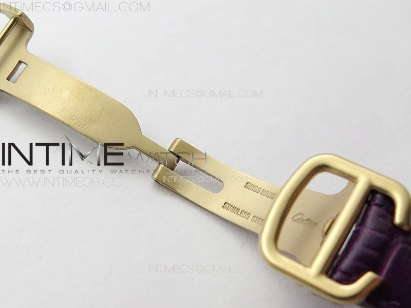 Ballon Bleu 33mm RG 3KF 1:1 Best Edition White Textured Dial on Purple Leather Strap A076