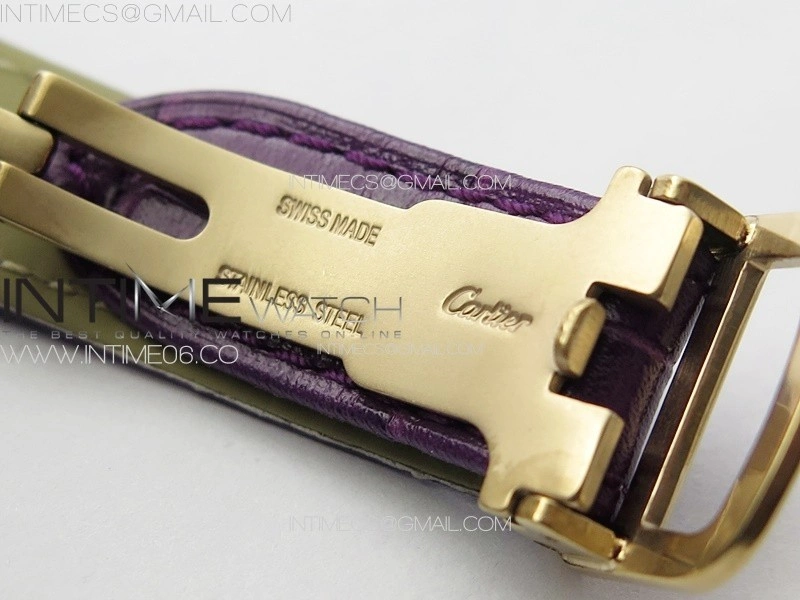 Ballon Bleu 33mm RG 3KF 1:1 Best Edition White Textured Dial on Purple Leather Strap A076