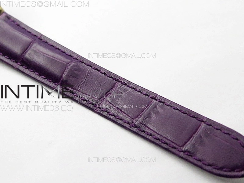 Ballon Bleu 33mm RG 3KF 1:1 Best Edition White Textured Dial on Purple Leather Strap A076