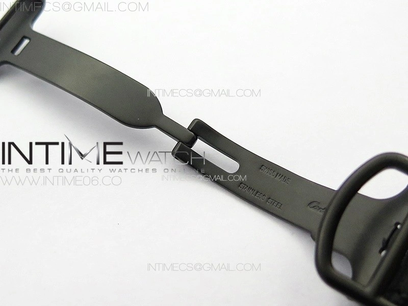 Ballon Bleu 42mm DLC 3KF 1:1 Best Edition Black Texture Dial on Black Leather Strap A2824