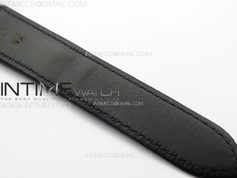 Ballon Bleu 42mm DLC 3KF 1:1 Best Edition Black Texture Dial on Black Leather Strap A2824