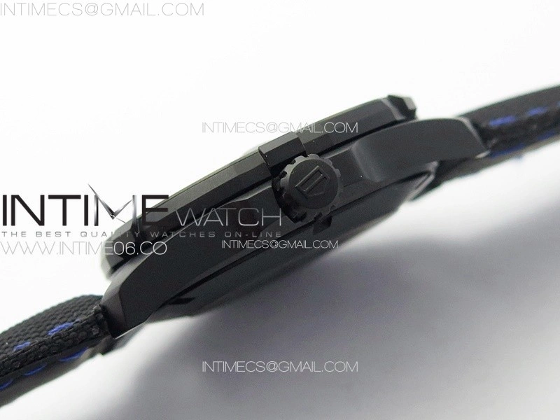 Aquaracer Calibre 5 PVD 41mm TARF 1:1 Best Edition Carbon Blue Dial on Black Nylon Strap SW200