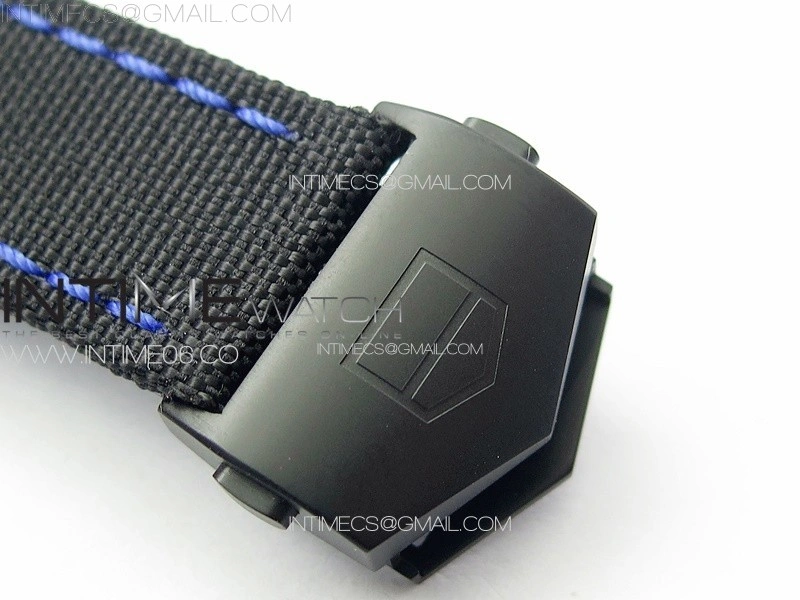 Aquaracer Calibre 5 PVD 41mm TARF 1:1 Best Edition Carbon Blue Dial on Black Nylon Strap SW200