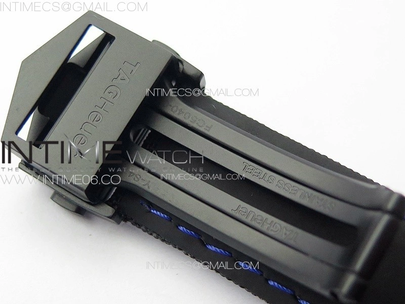 Aquaracer Calibre 5 PVD 41mm TARF 1:1 Best Edition Carbon Blue Dial on Black Nylon Strap SW200