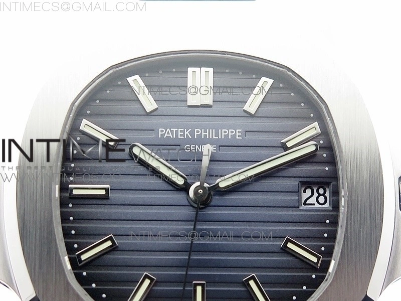 Nautilus Jumbo 5711 Super Replication PPF V4 1:1 Best Edition Blue Textured Dial on Black Leather Strap PPF324