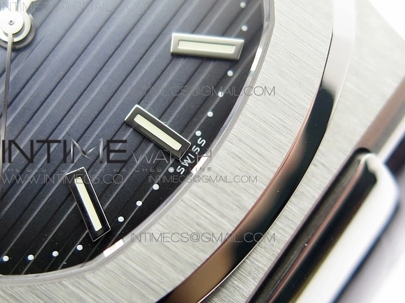 Nautilus Jumbo 5711 Super Replication PPF V4 1:1 Best Edition Blue Textured Dial on Black Leather Strap PPF324