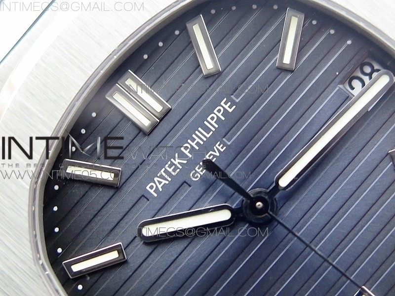 Nautilus Jumbo 5711 Super Replication PPF V4 1:1 Best Edition Blue Textured Dial on Black Leather Strap PPF324