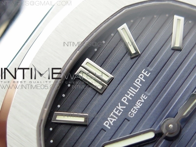 Nautilus Jumbo 5711 Super Replication PPF V4 1:1 Best Edition Blue Textured Dial on Black Leather Strap PPF324