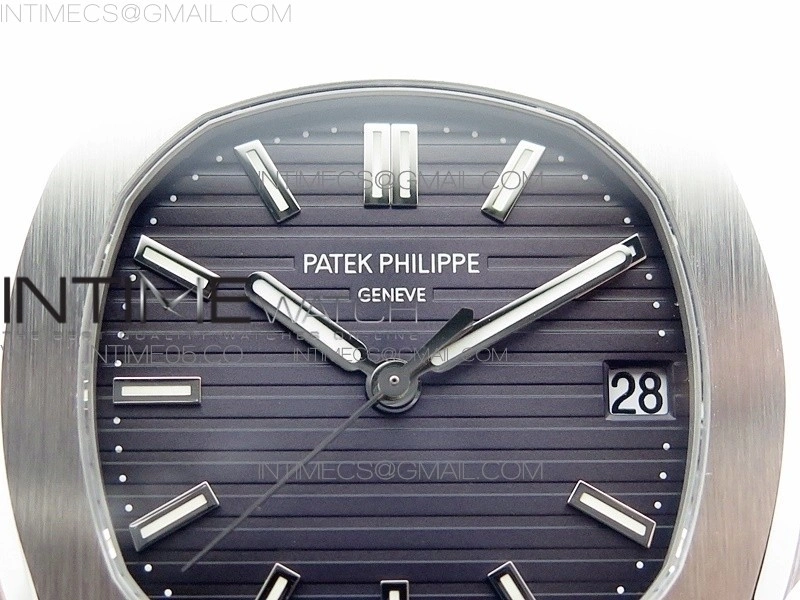 Nautilus Jumbo 5711 Super Replication PPF V4 1:1 Best Edition Gray Textured Dial on Black Leather Strap PPF324