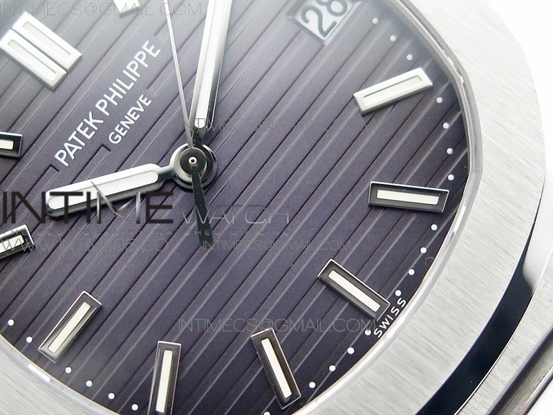 Nautilus Jumbo 5711 Super Replication PPF V4 1:1 Best Edition Gray Textured Dial on Black Leather Strap PPF324