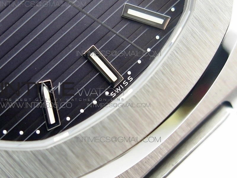 Nautilus Jumbo 5711 Super Replication PPF V4 1:1 Best Edition Gray Textured Dial on Black Leather Strap PPF324