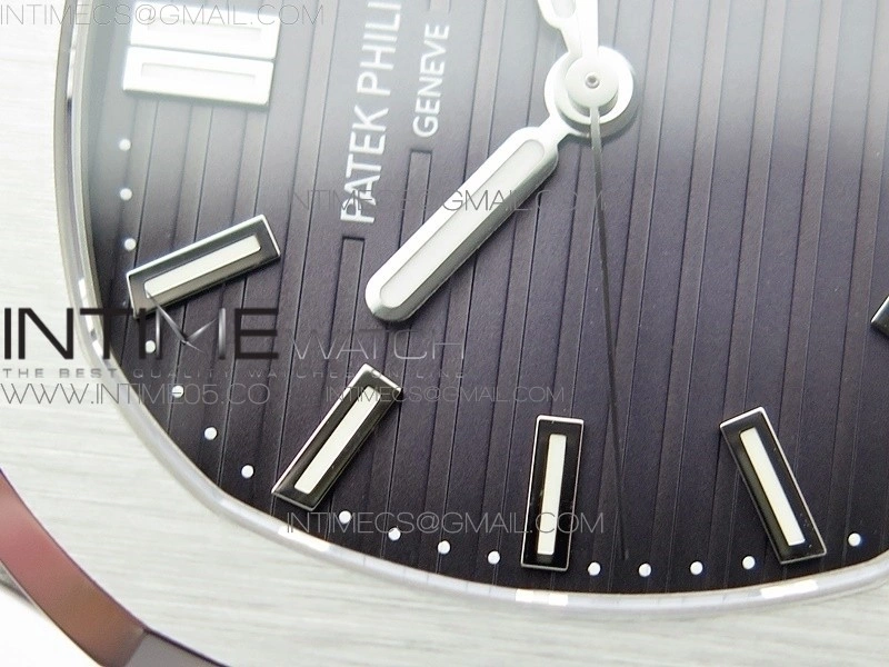 Nautilus Jumbo 5711 Super Replication PPF V4 1:1 Best Edition Gray Textured Dial on Black Leather Strap PPF324