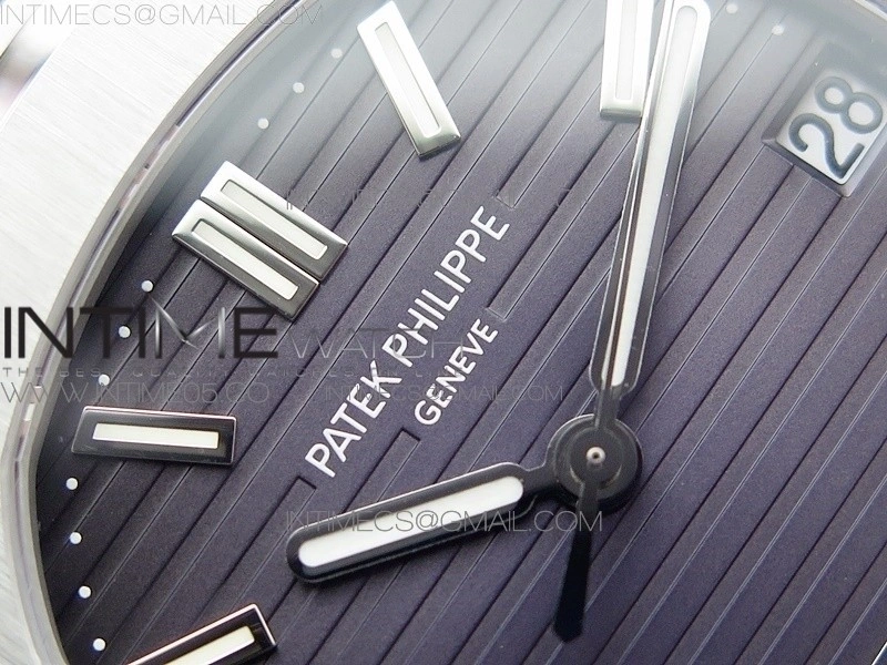 Nautilus Jumbo 5711 Super Replication PPF V4 1:1 Best Edition Gray Textured Dial on Black Leather Strap PPF324