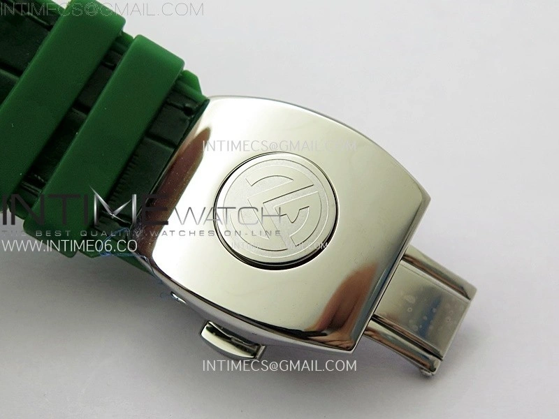Vanguard V45 Full Diamonds ABF Best Edition Full Paved Diamonds Dial On Green Gummy Strap A2824