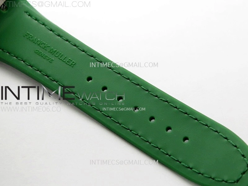 Vanguard V45 Full Diamonds ABF Best Edition Full Paved Diamonds Dial On Green Gummy Strap A2824