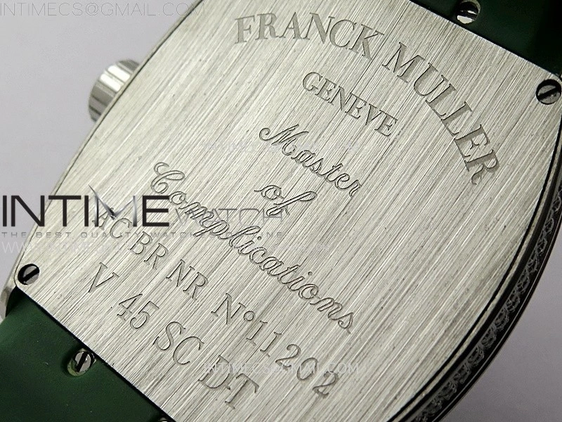 Vanguard V45 Full Diamonds ABF Best Edition Full Paved Diamonds Dial On Green Gummy Strap A2824