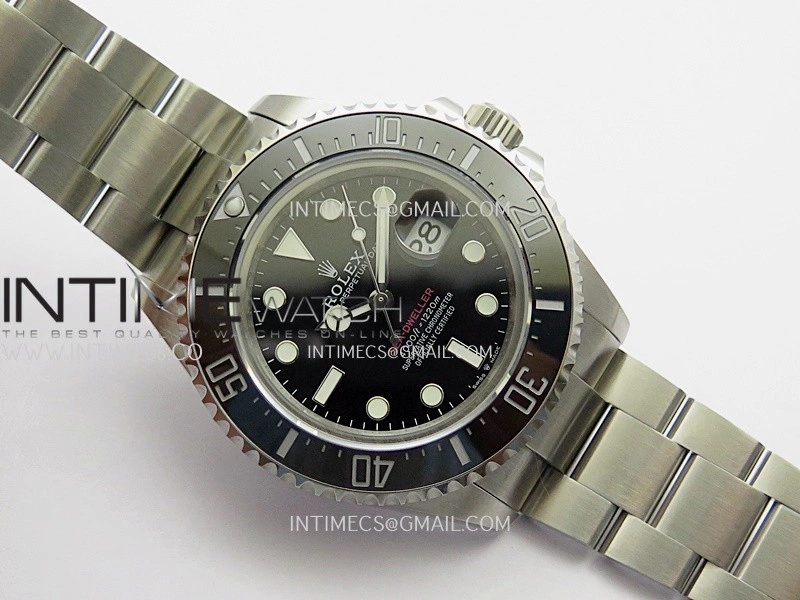 Sea-Dweller 126600 43mm 904L SS QF 1:1 Best Edition Black Dial On Oyster Bracelet SH3235
