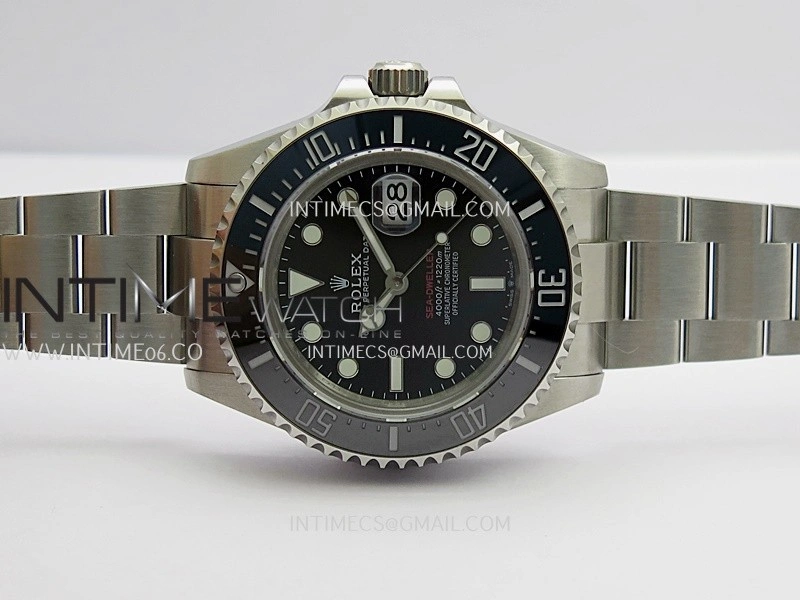 Sea-Dweller 126600 43mm 904L SS QF 1:1 Best Edition Black Dial On Oyster Bracelet SH3235