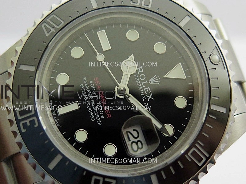 Sea-Dweller 126600 43mm 904L SS QF 1:1 Best Edition Black Dial On Oyster Bracelet SH3235