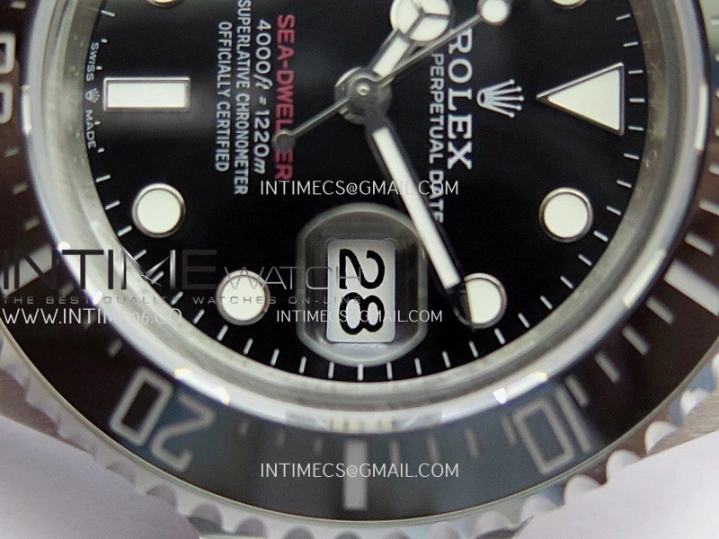 Sea-Dweller 126600 43mm 904L SS QF 1:1 Best Edition Black Dial On Oyster Bracelet SH3235