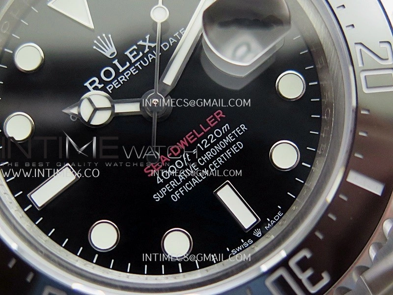 Sea-Dweller 126600 43mm 904L SS QF 1:1 Best Edition Black Dial On Oyster Bracelet SH3235