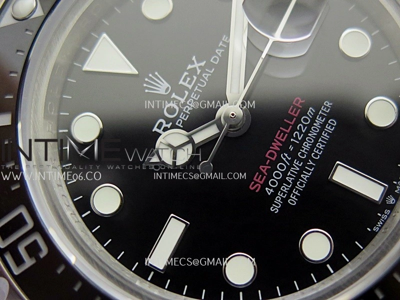 Sea-Dweller 126600 43mm 904L SS QF 1:1 Best Edition Black Dial On Oyster Bracelet SH3235