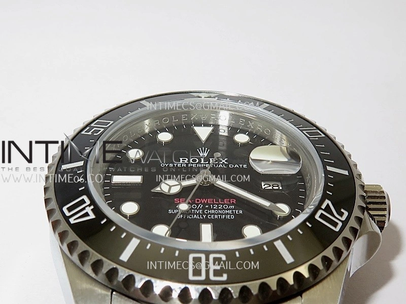 Sea-Dweller 126600 43mm 904L SS QF 1:1 Best Edition Black Dial On Oyster Bracelet SH3235