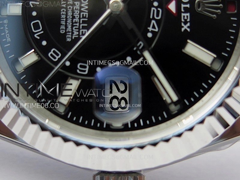 Sky-Dweller 326934 904L SS ZF 1:1 Best Edition Black Dial on Jubilee Bracelet Asian 2824