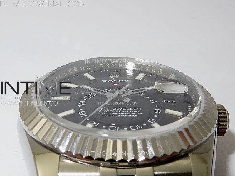 Sky-Dweller 326934 904L SS ZF 1:1 Best Edition Black Dial on Jubilee Bracelet Asian 2824