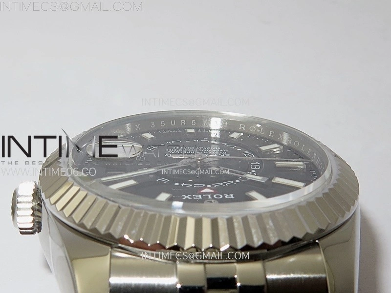 Sky-Dweller 326934 904L SS ZF 1:1 Best Edition Black Dial on Jubilee Bracelet Asian 2824