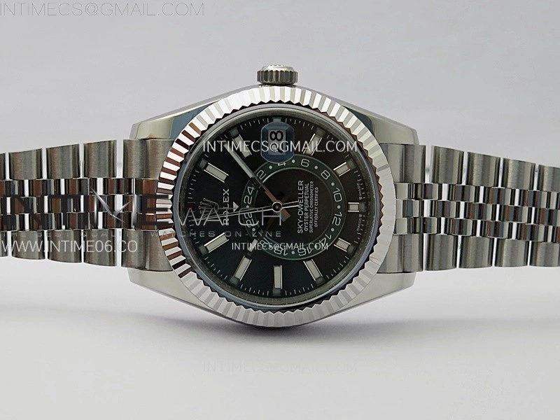 Sky-Dweller 326934 904L SS ZF 1:1 Best Edition Green Dial on Jubilee Bracelet Asian 2824