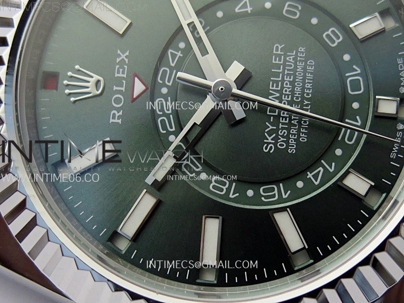 Sky-Dweller 326934 904L SS ZF 1:1 Best Edition Green Dial on Jubilee Bracelet Asian 2824