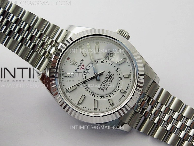 Sky-Dweller 326934 904L SS ZF 1:1 Best Edition White Dial on Jubilee Bracelet Asian 2824