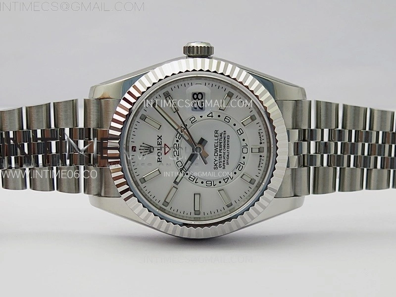 Sky-Dweller 326934 904L SS ZF 1:1 Best Edition White Dial on Jubilee Bracelet Asian 2824
