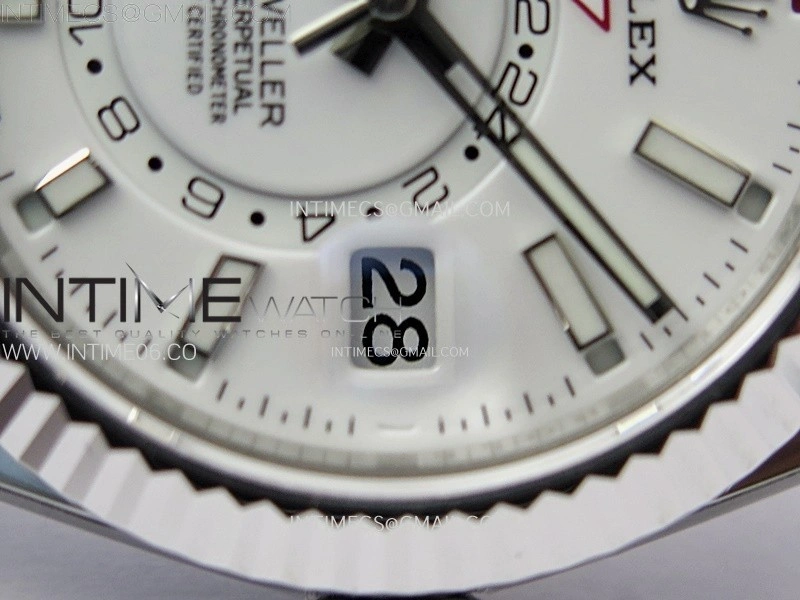 Sky-Dweller 326934 904L SS ZF 1:1 Best Edition White Dial on Jubilee Bracelet Asian 2824