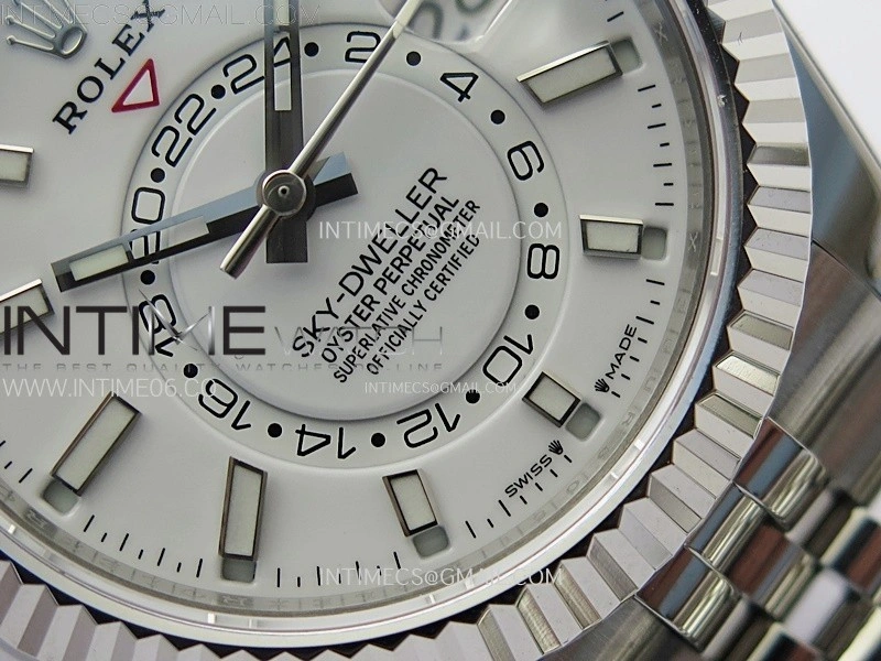 Sky-Dweller 326934 904L SS ZF 1:1 Best Edition White Dial on Jubilee Bracelet Asian 2824