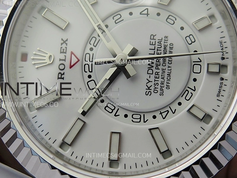 Sky-Dweller 326934 904L SS ZF 1:1 Best Edition White Dial on Jubilee Bracelet Asian 2824