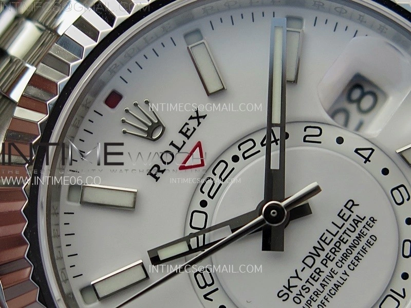 Sky-Dweller 326934 904L SS ZF 1:1 Best Edition White Dial on Jubilee Bracelet Asian 2824