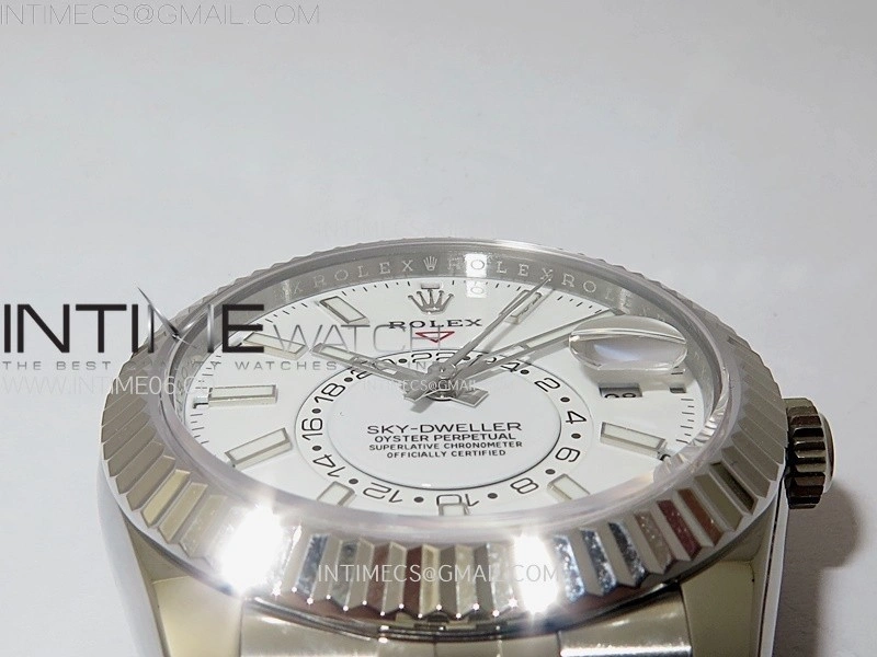 Sky-Dweller 326934 904L SS ZF 1:1 Best Edition White Dial on Jubilee Bracelet Asian 2824