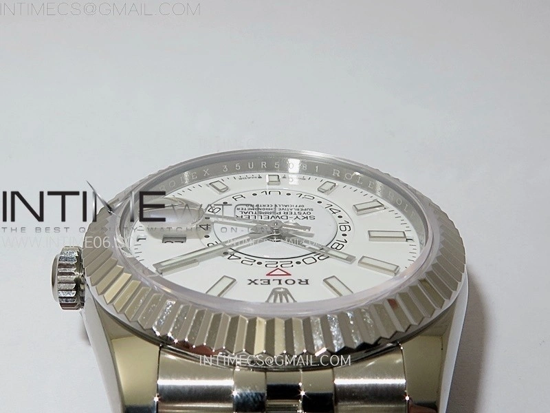 Sky-Dweller 326934 904L SS ZF 1:1 Best Edition White Dial on Jubilee Bracelet Asian 2824