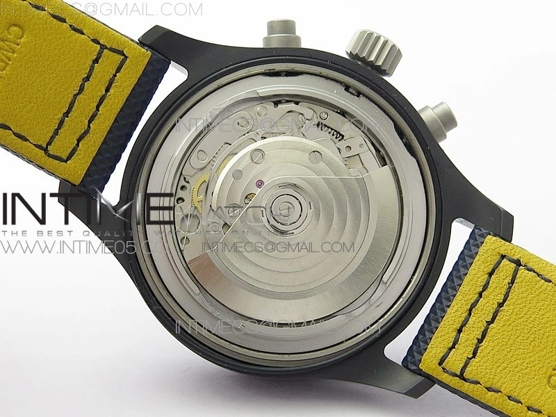 Pilot Chrono Blue Angels Black Ceramic ZF Best Edition on Blue Leather Strap A7750