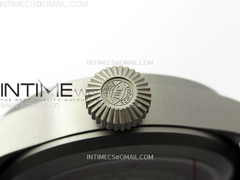 Big Pilot IW329701 Ti M+F 1:1 Best Edition Black Dial on Brown Leather Strap SEIKO 8N-24
