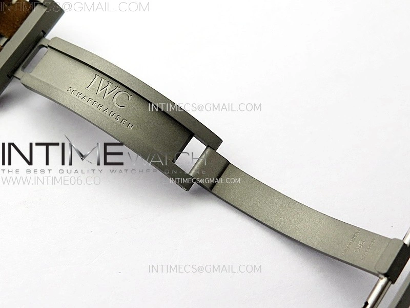 Big Pilot IW329701 Ti M+F 1:1 Best Edition Black Dial on Brown Leather Strap SEIKO 8N-24