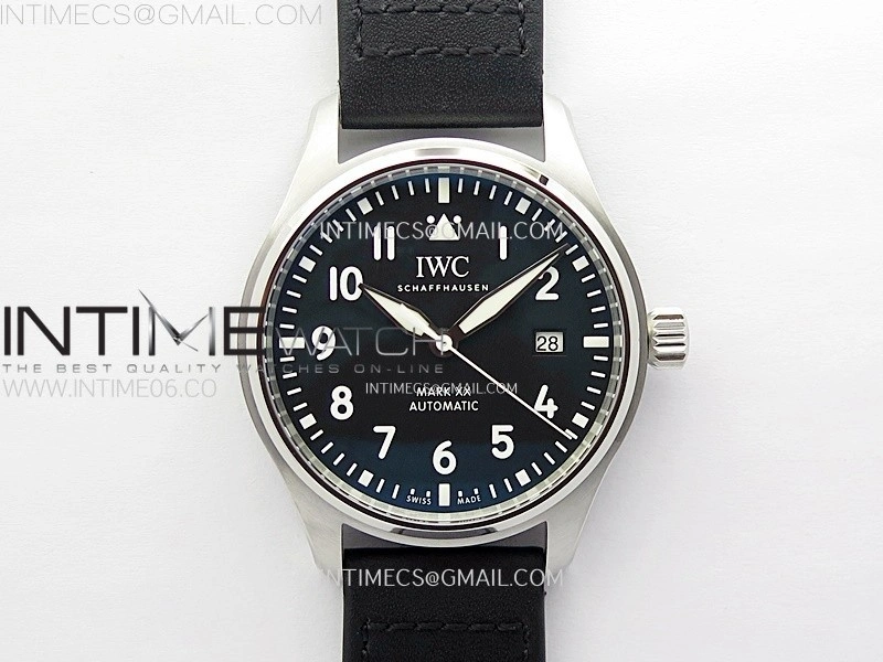Pilot Mark XX IW328201 ZF 1:1 Best Edition Black Dial on Black Leather Strap A32111