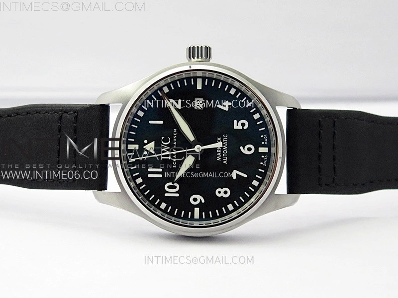 Pilot Mark XX IW328201 ZF 1:1 Best Edition Black Dial on Black Leather Strap A32111