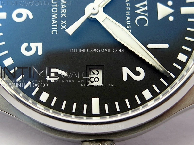 Pilot Mark XX IW328201 ZF 1:1 Best Edition Black Dial on Black Leather Strap A32111
